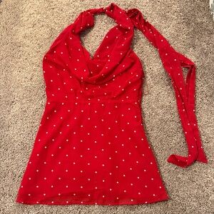 Red Polka Dot Mini Dress